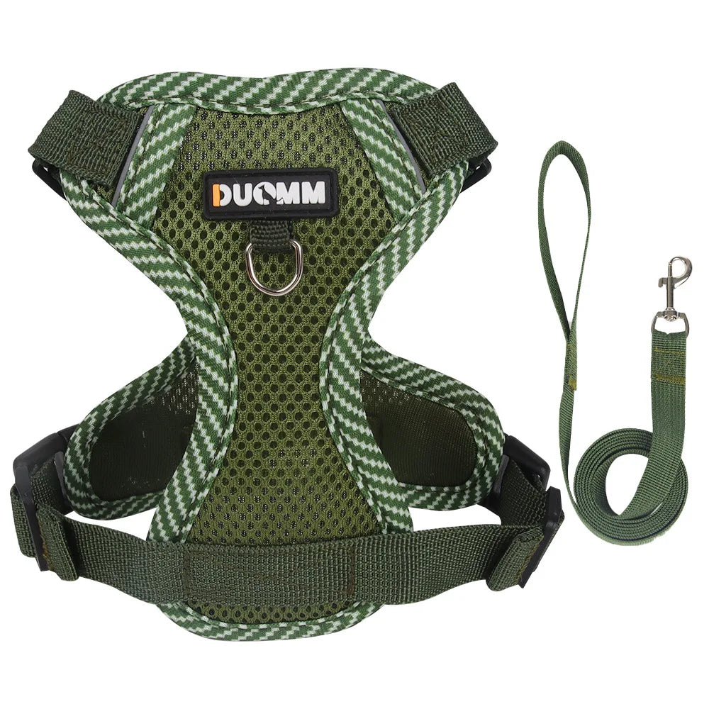 Fashion Reflective Cat Harness and Leash Sets Breathable