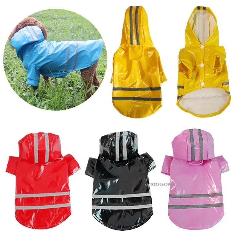 Dog Raincoat Reflective Waterproof Snowproof Pet Coat