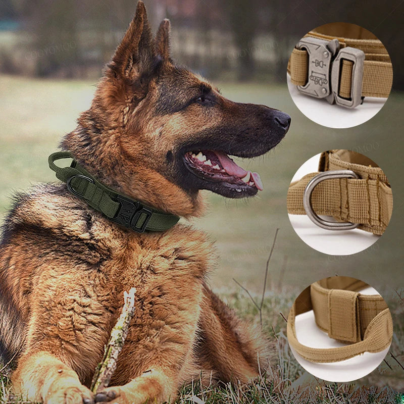 Tactical Dog Collar and Leash, Military Adjustable Durable Nylon Leash