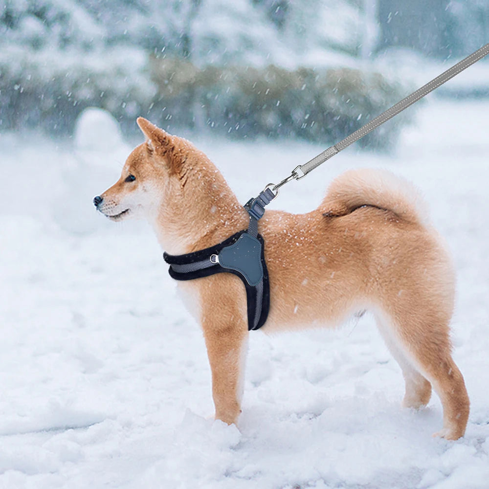 Warm Plush Padded Dog Harness Winter