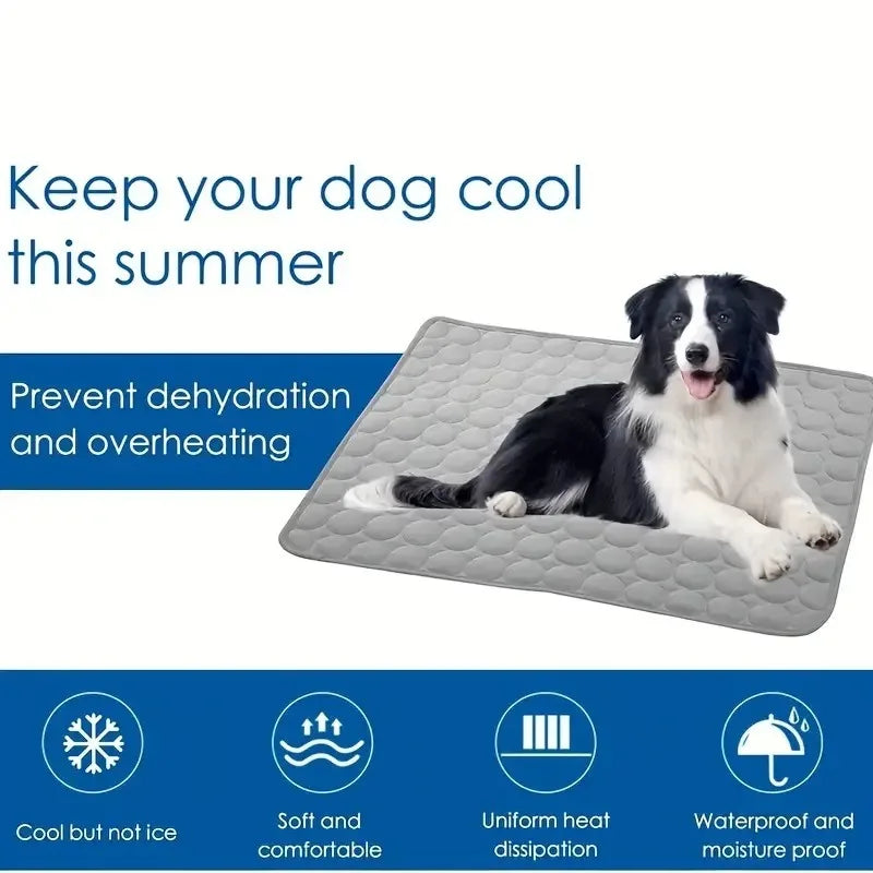 Pet Self Cooling Mat, Ice Silk, Cooling Pad for Dogs and Cats