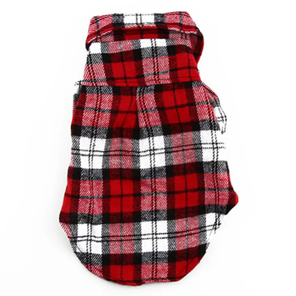 Small Dog/Cat Clothes Plaid Shirt