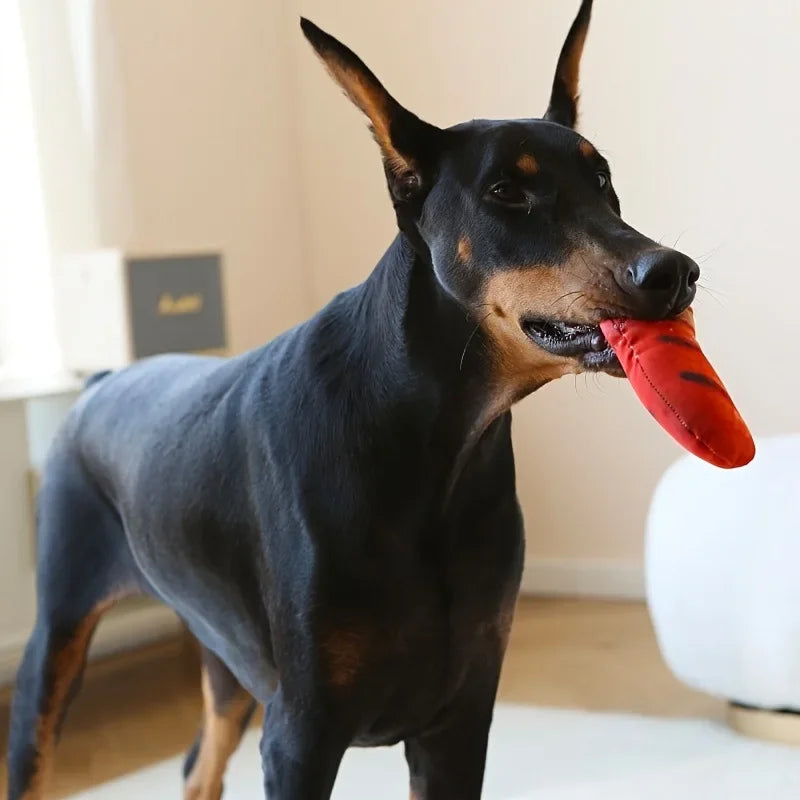 Dog Toy Stuffed with Plush Simulating Chicken Leg Bones Making Sounds