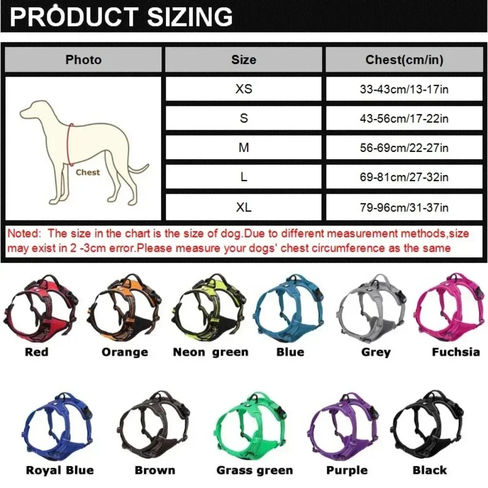 Reflective Adjustable Breathable Vest Chest Strap for Small Medium Large Dogs