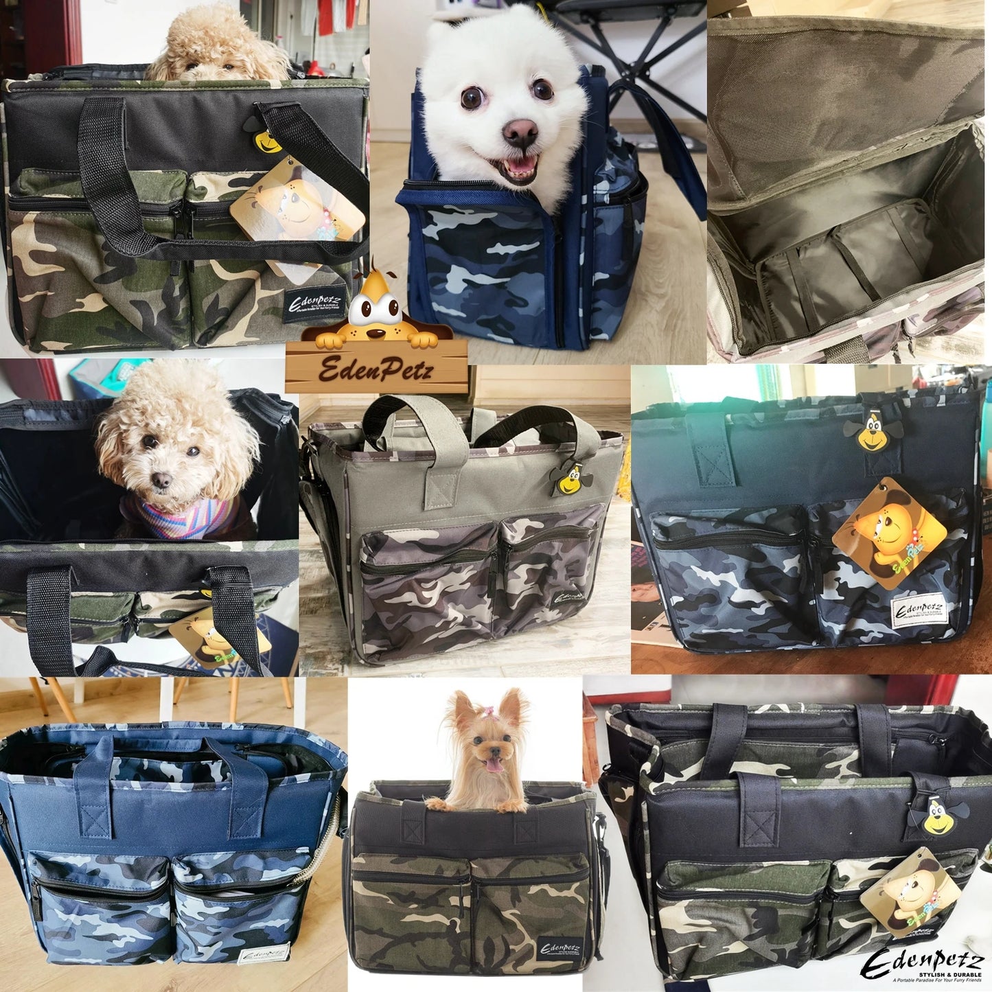 Hidden Pet Cat Dog Carrier Bags Load 7KG Airline Approved Transport Camouflage