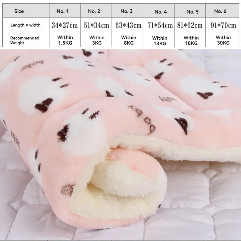 Soft Flannel Pet Blanket puppy Sleeping Cover Towel cushion for small Medium large dogs