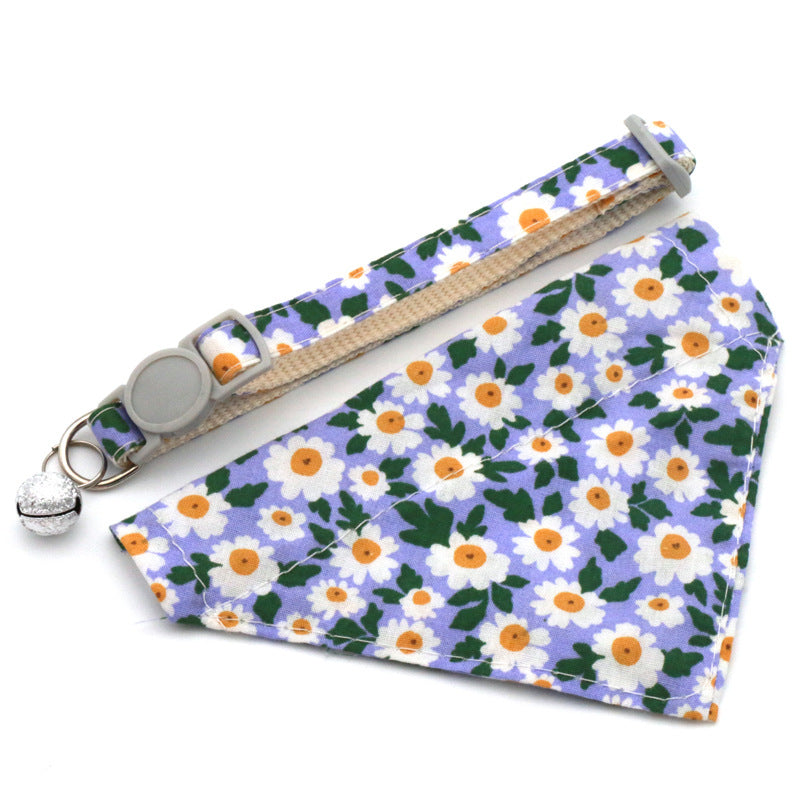 Adjustable Little Daisy Dog Neck Scarf