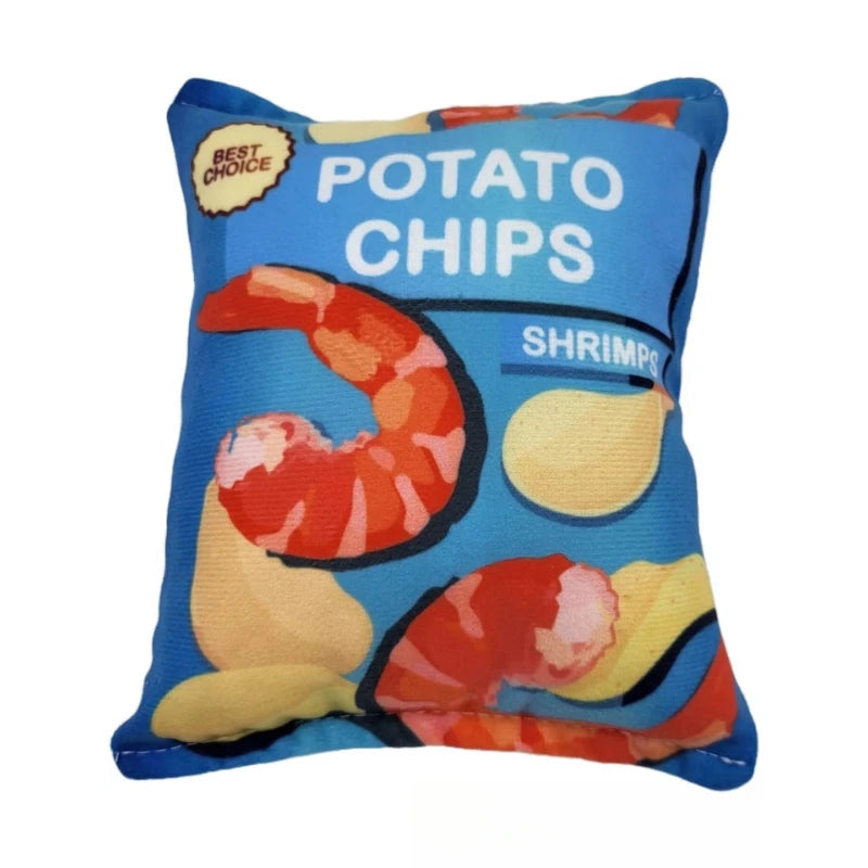 Potato Chip Bag Funny Dog Toys Plush Squeaker