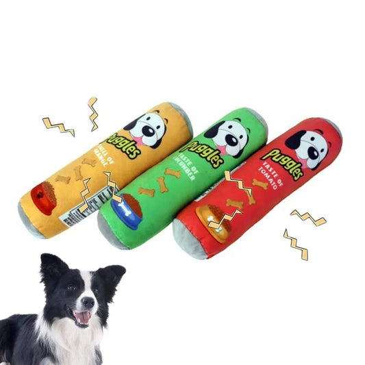 Stuffed Raw Dog Joint Plush Squeaker Molar Toys For Pet