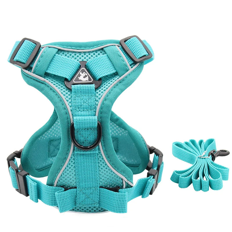 Fashion Reflective Cat Harness and Leash Sets Breathable