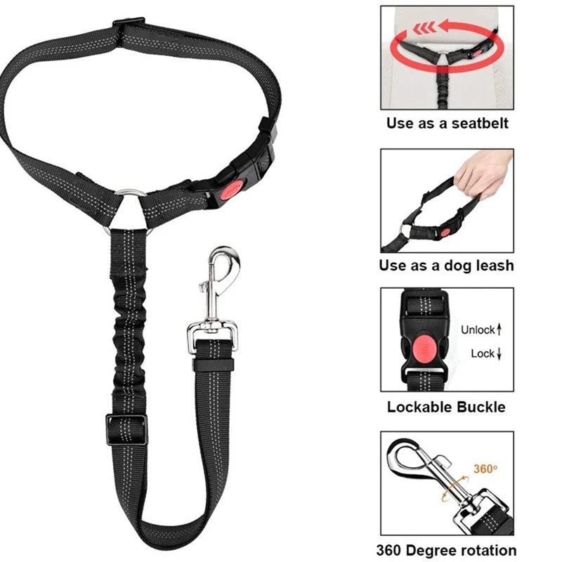 Reflective Pet Dog Car Seat Belt