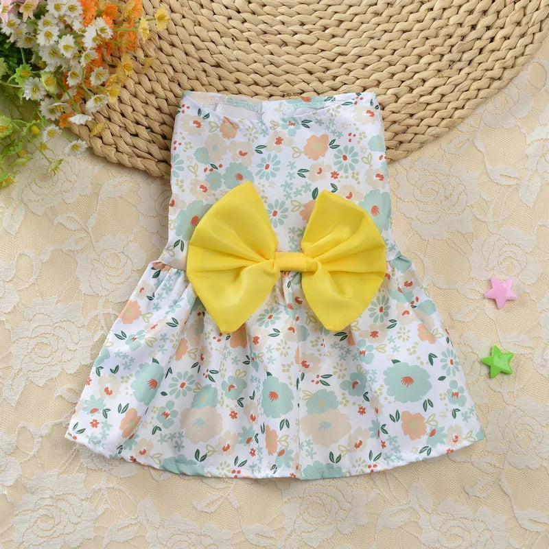 Fashion Cat and Dog Puppy Dresses with Bow