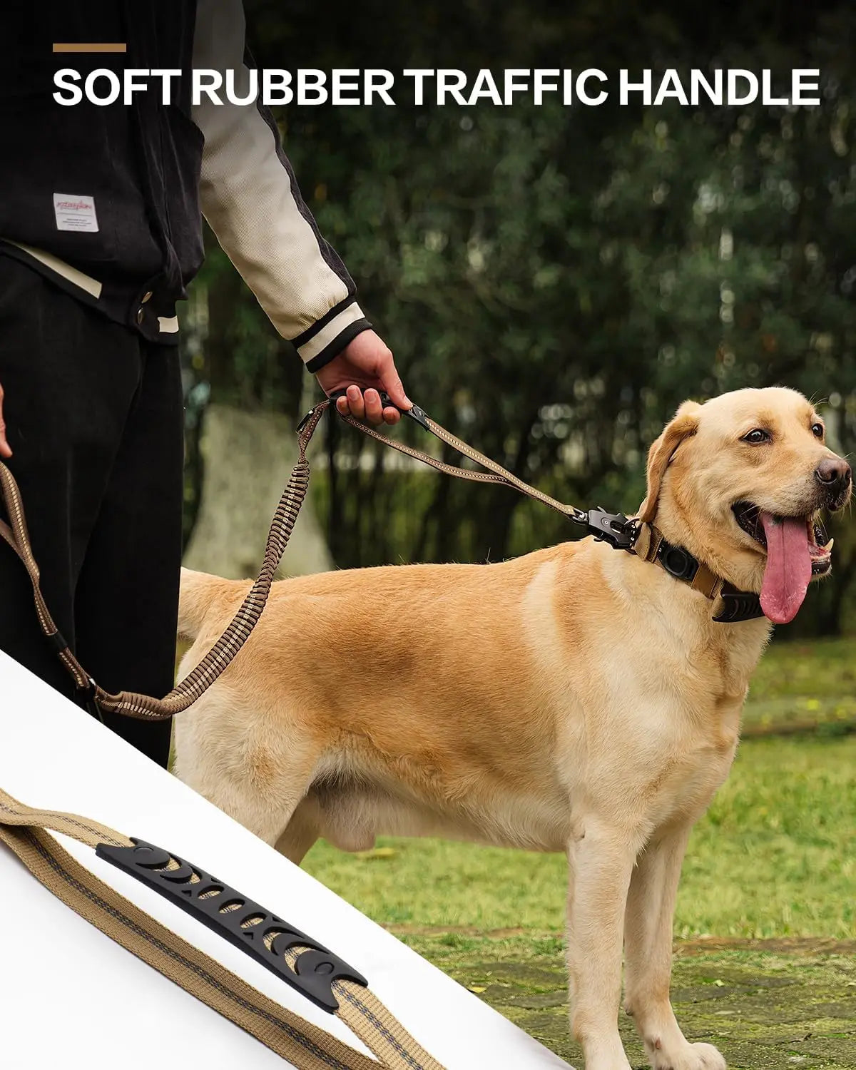 Reflective Shock Absorbing Pet Leashes with Car Seatbelt