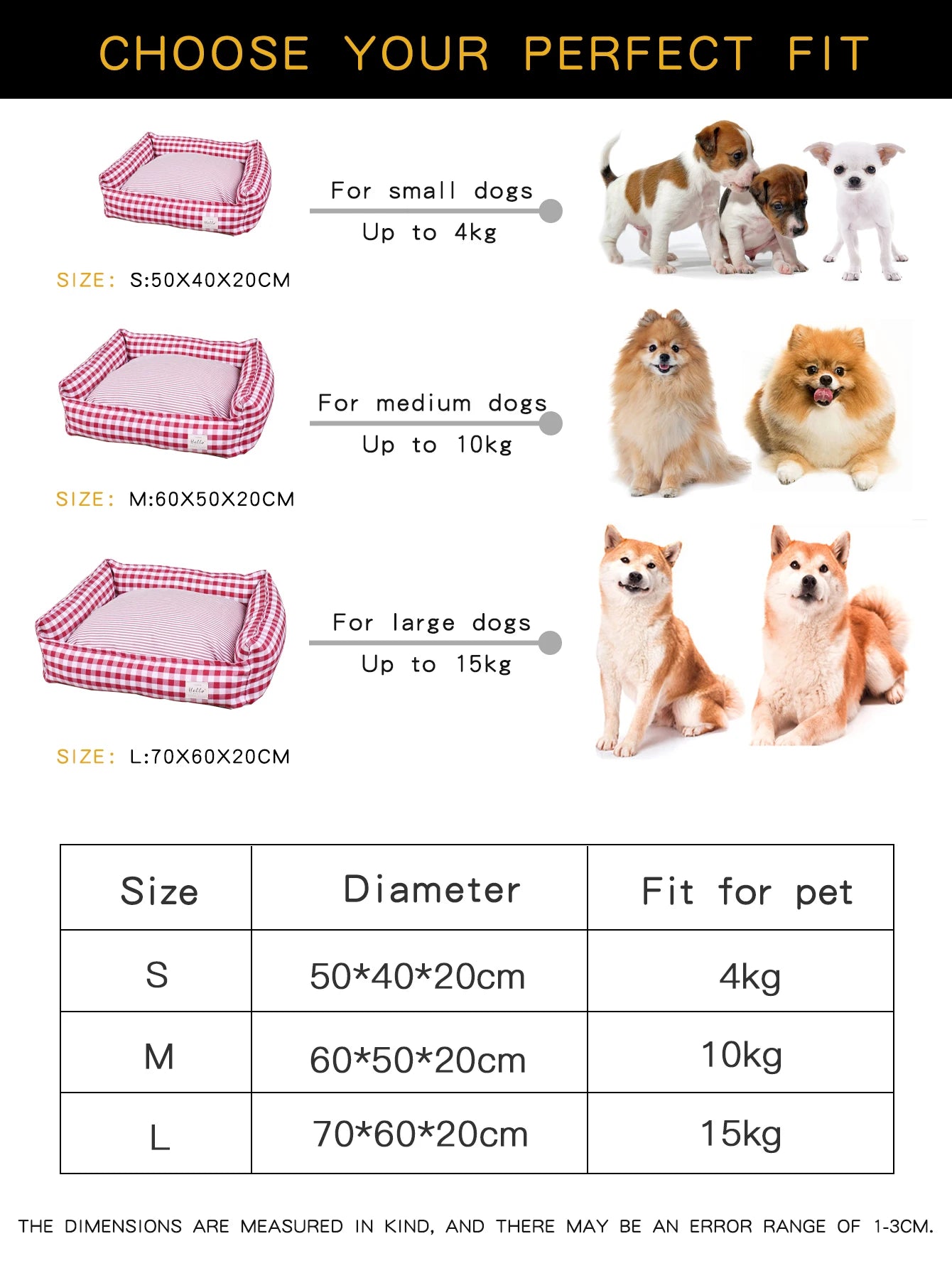 Pet Bed for Dog Small