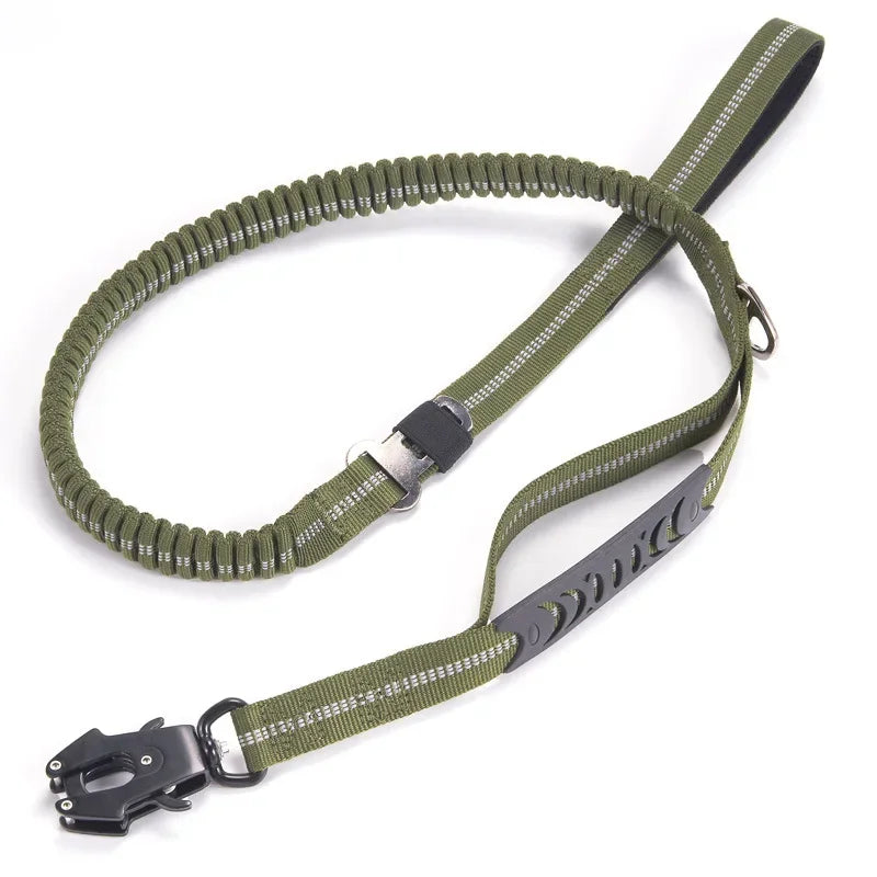 Reflective Shock Absorbing Pet Leashes with Car Seatbelt