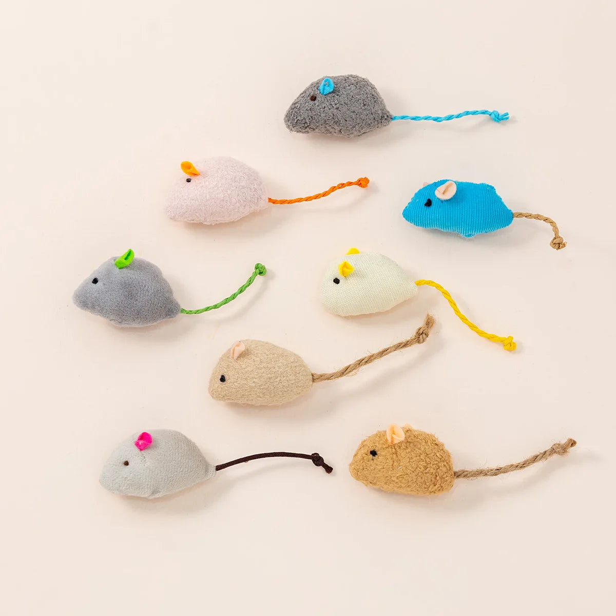 3-200 Pcs Rattle Cat Mouse Toys