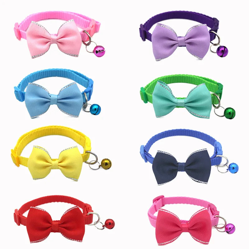 Pet Bow Bell Collars