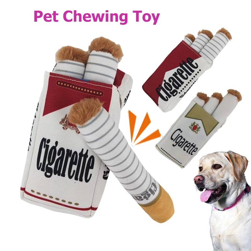 Dog Chewing Toy With Squeaker Cigarette