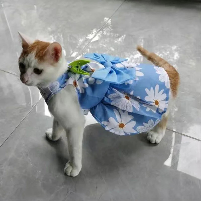 Fashion Cat and Dog Puppy Dresses with Bow