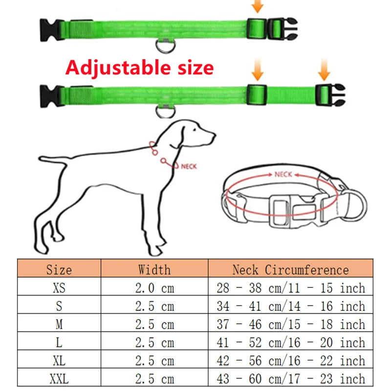 3 Modes Dog Luminous Charge Collar