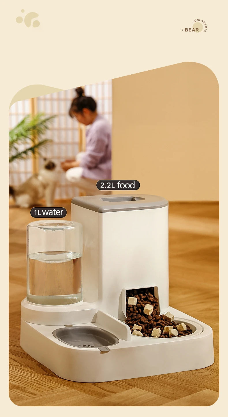 Kimpets Pet Automatic Feeder Drinking Water Large Capacity