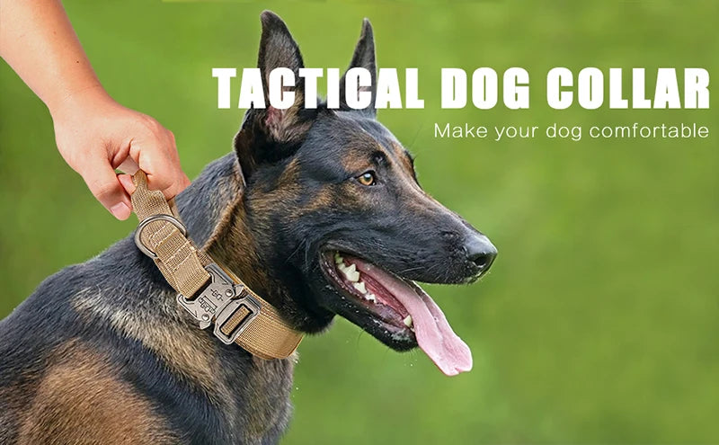 Tactical Dog Collar and Leash, Military Adjustable Durable Nylon Leash