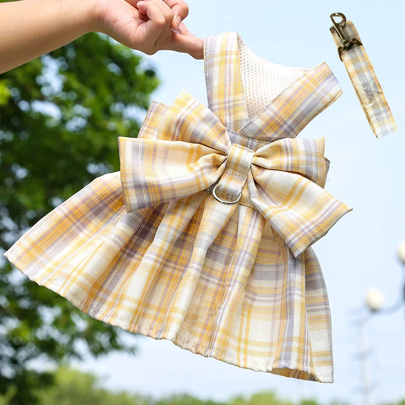 Bow Puppy Cat Dresses Summer