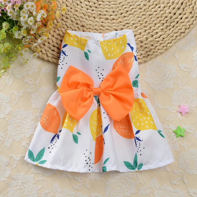 Fashion Cat and Dog Puppy Dresses with Bow