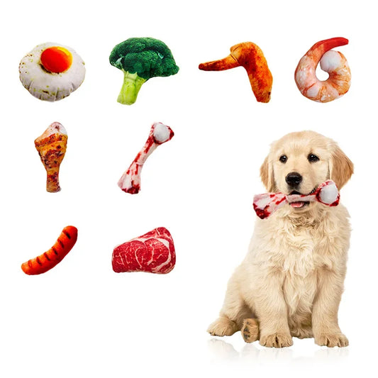 Dog Toy Stuffed with Plush Simulating Chicken Leg Bones Making Sounds