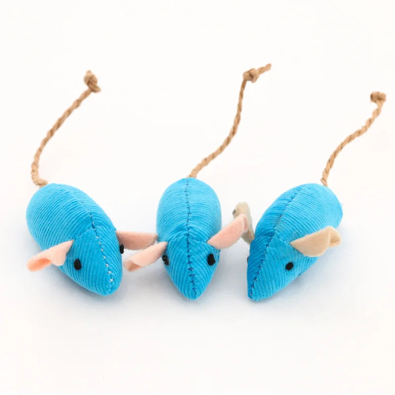 3-200 Pcs Rattle Cat Mouse Toys