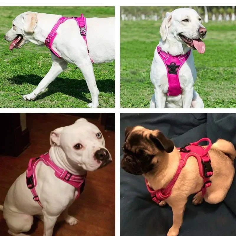 Reflective Adjustable Breathable Vest Chest Strap for Small Medium Large Dogs