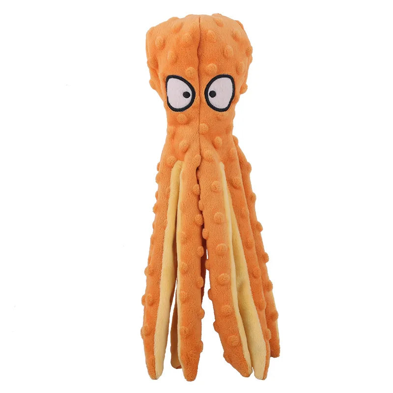 Pet Plush Toy Octopus Dog Interactive Toy Indestructible Bite Resistant