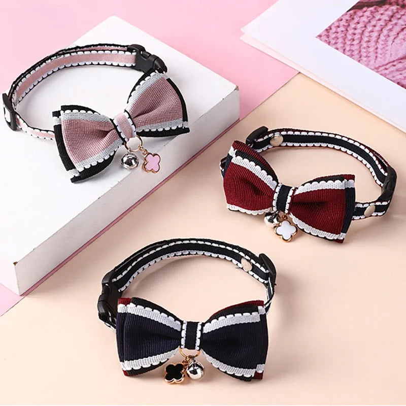 Cute Pet Girl Cat Dog Collar Adjustable