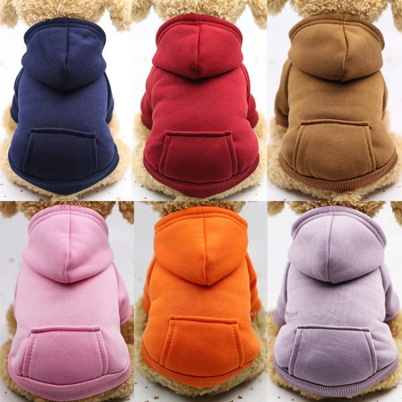 Dog Winter Hooded Sweatshirt for Small Medium Puppy