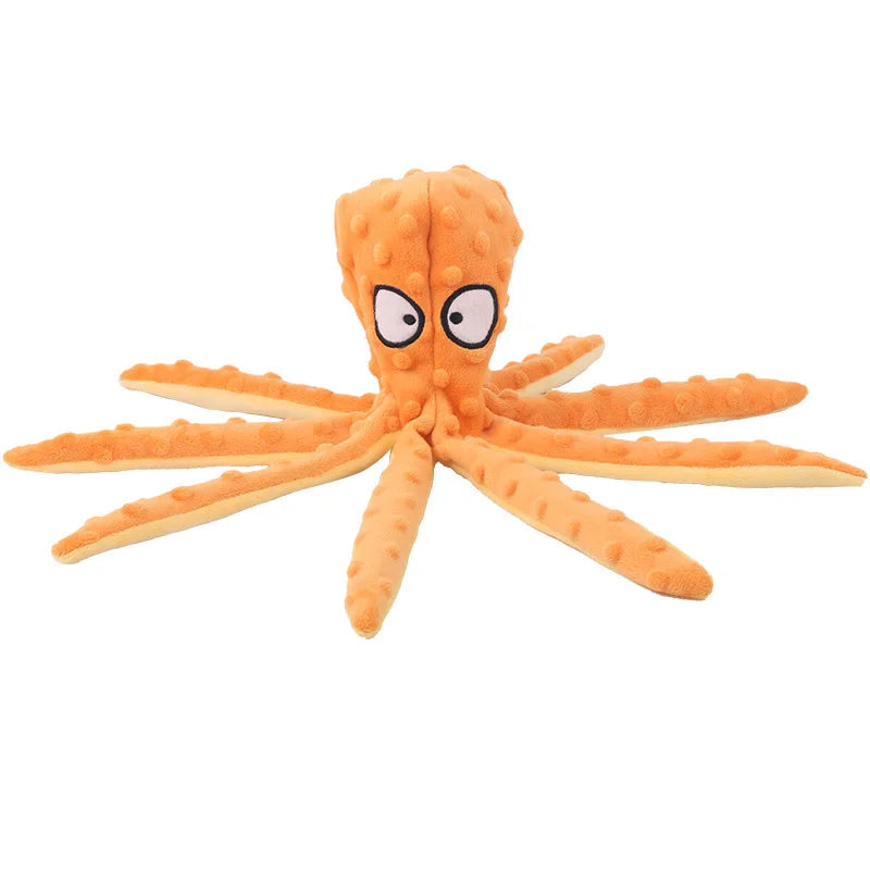 Pet Plush Toy Octopus Dog Interactive Toy Indestructible Bite Resistant