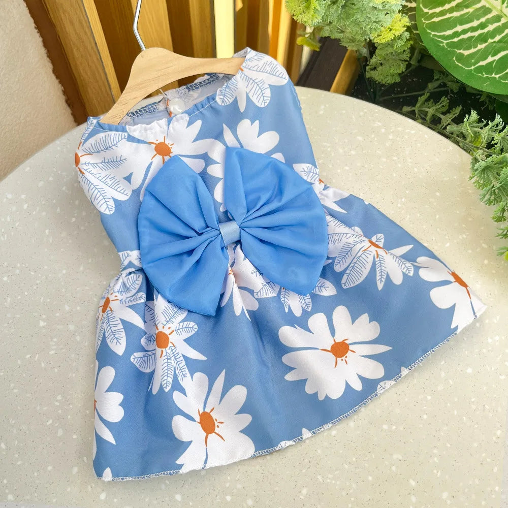 Pet Skirt Cute Dog Dress Bow Lace for Small Medium Puppy