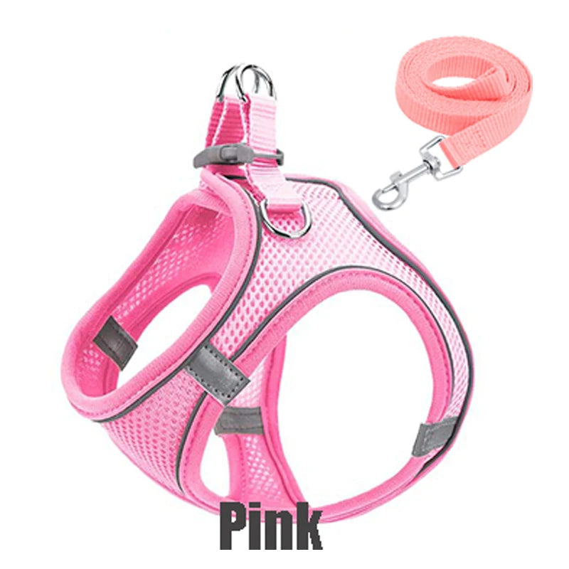 Reflective Pet Harness Dogs Strap with Leash Adjustable