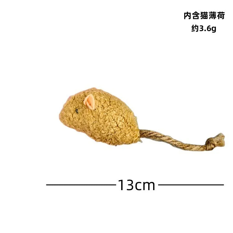 3-200 Pcs Rattle Cat Mouse Toys