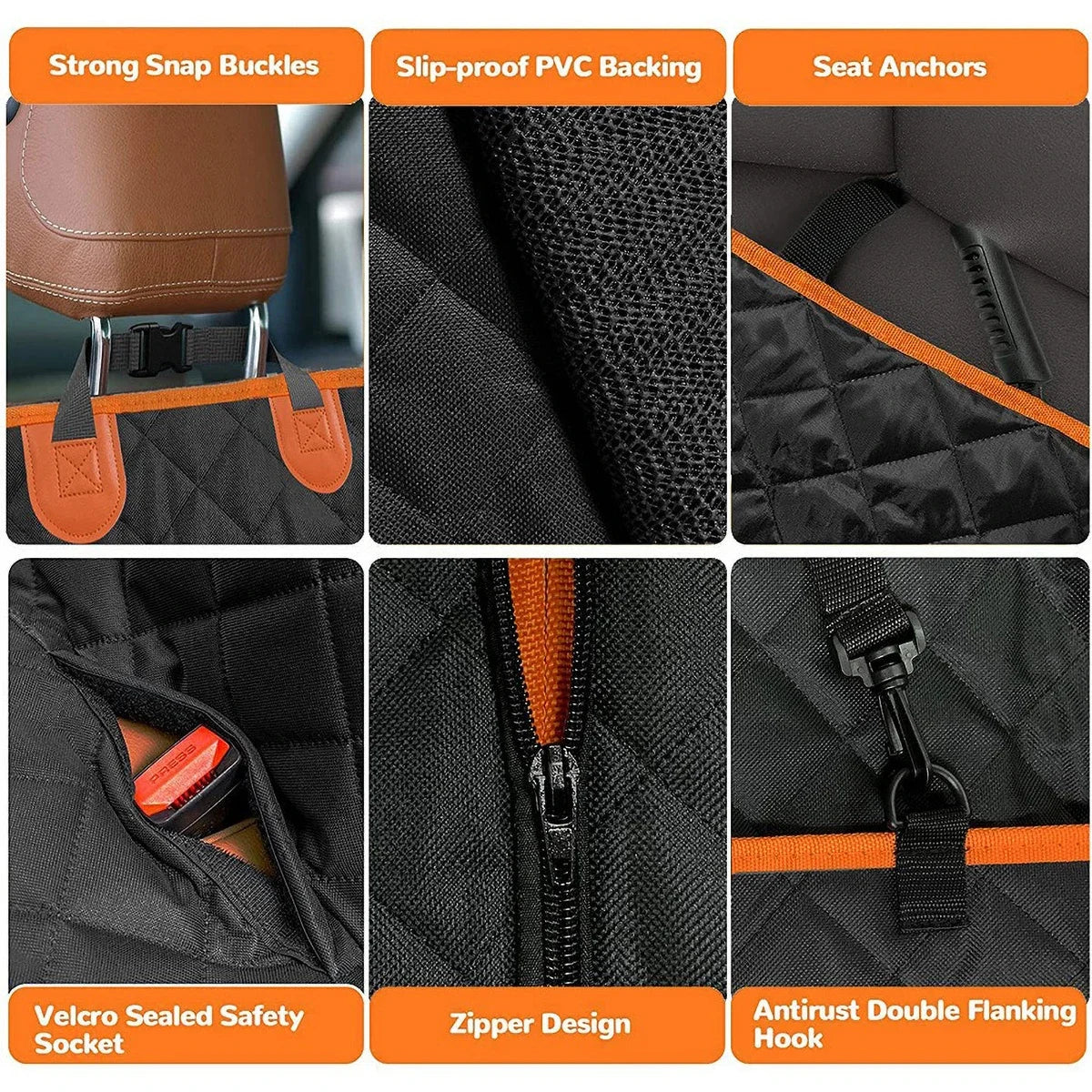 Waterproof Cloth Car Seat for Pet 100% Bite Proof Dirt Proof