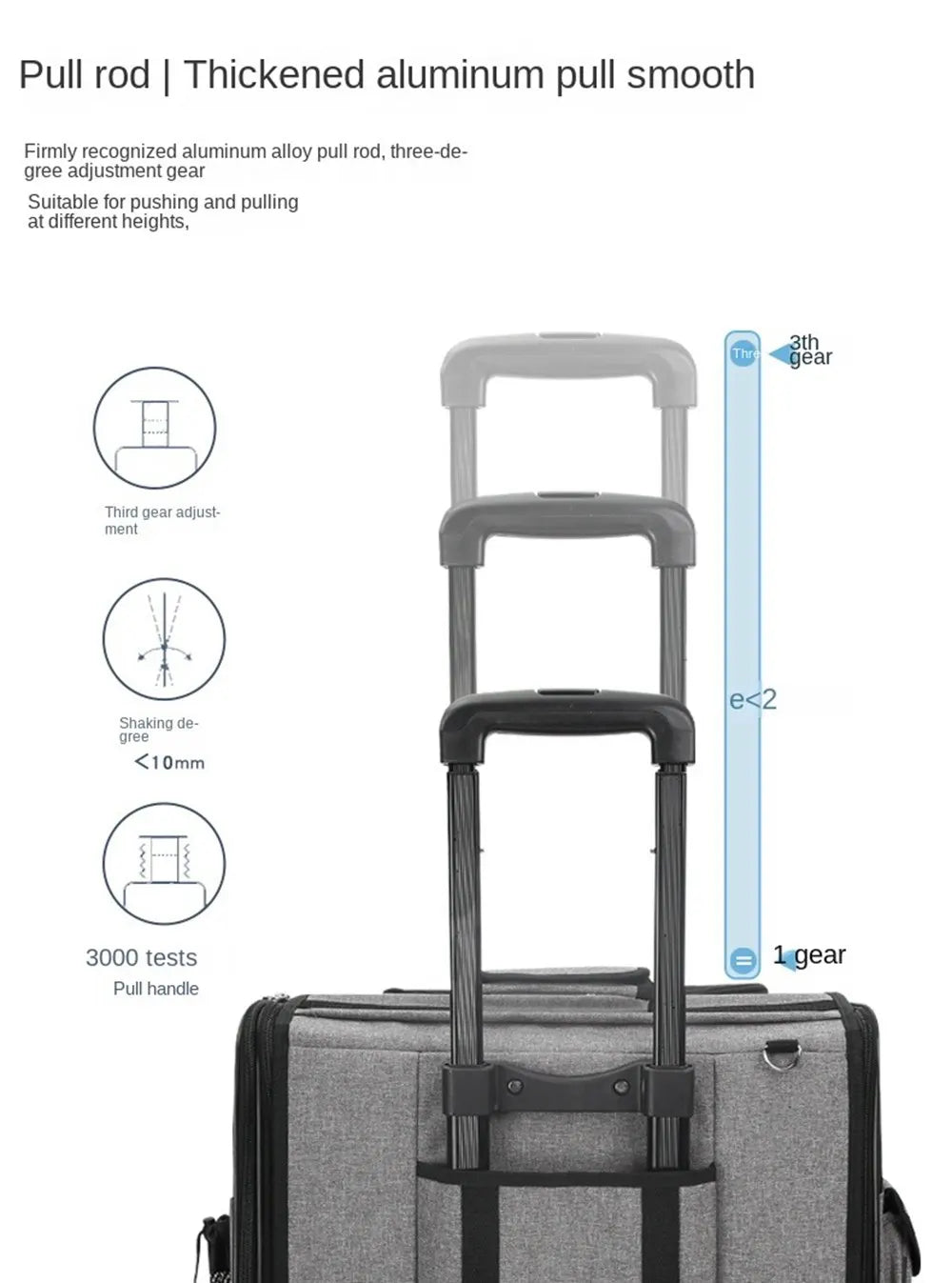 Pet Dog Cat Trolley 4 Universal Wheels