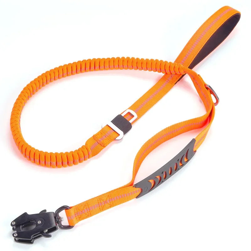 Reflective Shock Absorbing Pet Leashes with Car Seatbelt