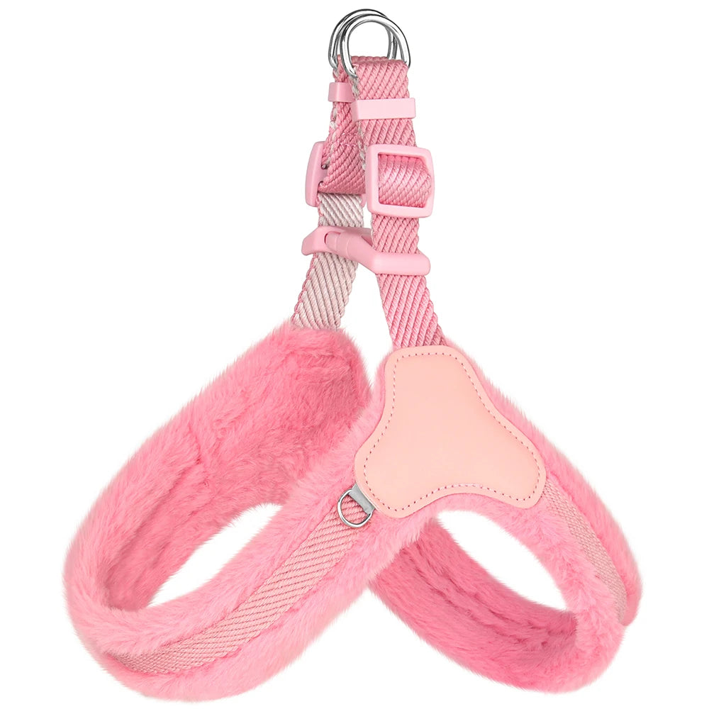 Warm Plush Padded Dog Harness Winter