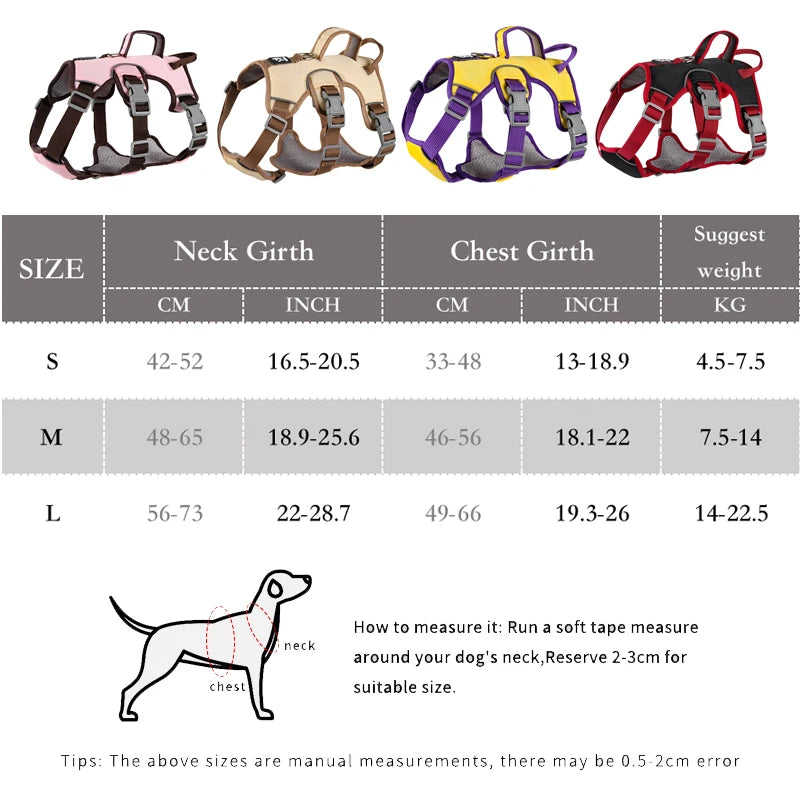 Adjustable Dog Harness for Small Large Dogs