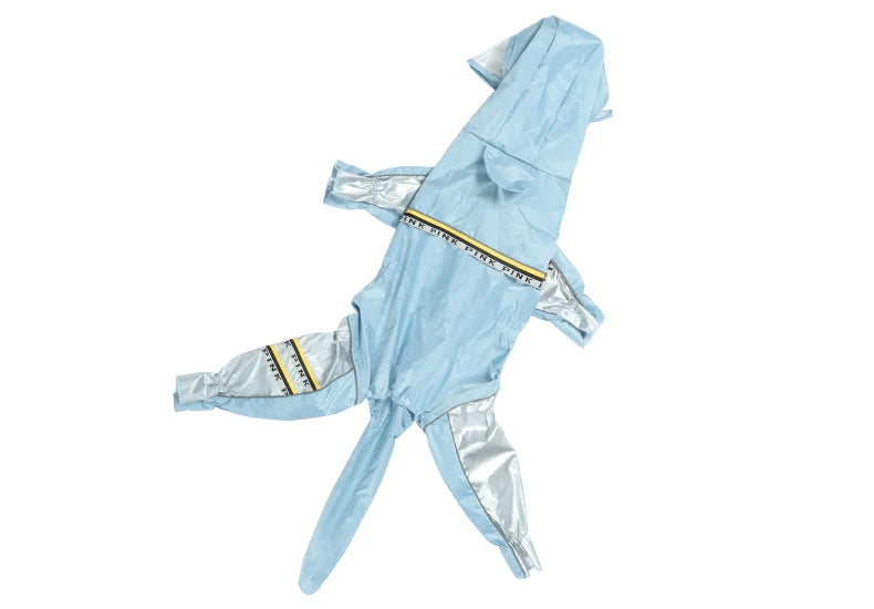 Big Dog Raincoat with Tail Jumpsuit Raincoat for Large Dogs with Reflective Strips