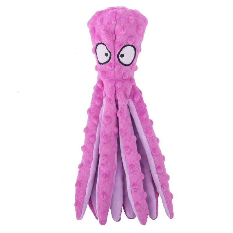 Pet Plush Toy Octopus Dog Interactive Toy Indestructible Bite Resistant