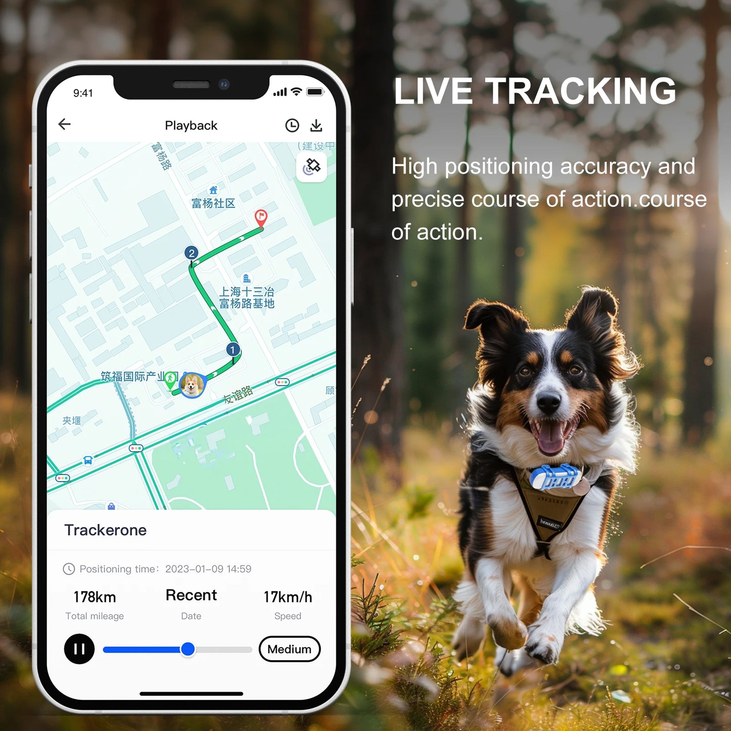 Smart Waterproof GPS Tracker for Dogs and Cats with Beep Sound