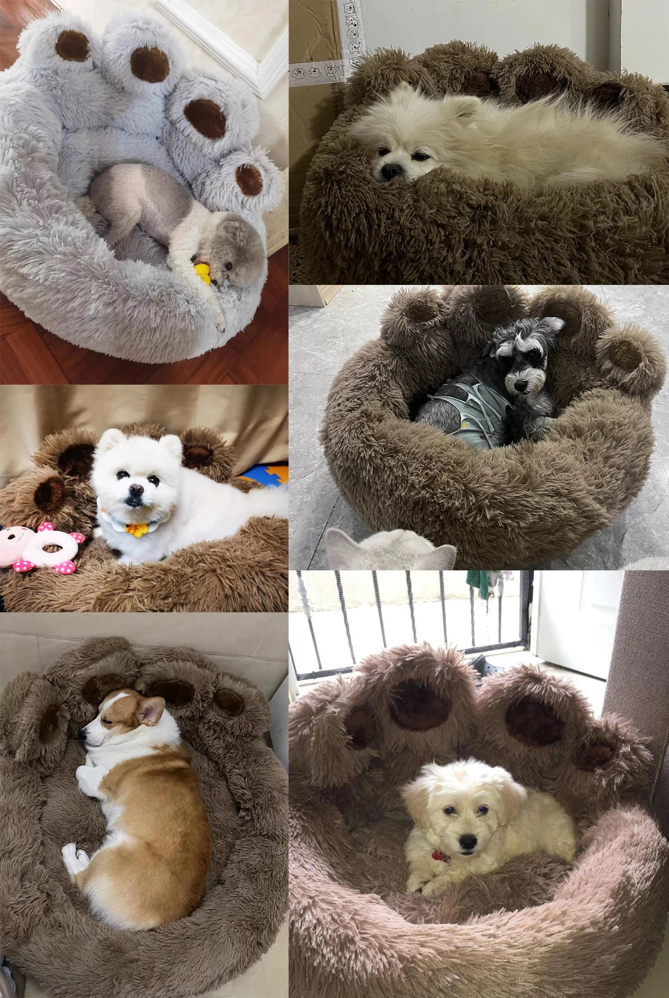 Pet Sleeping Beds For Small Medium Large Soft Fluffy Cushion Dog Bed