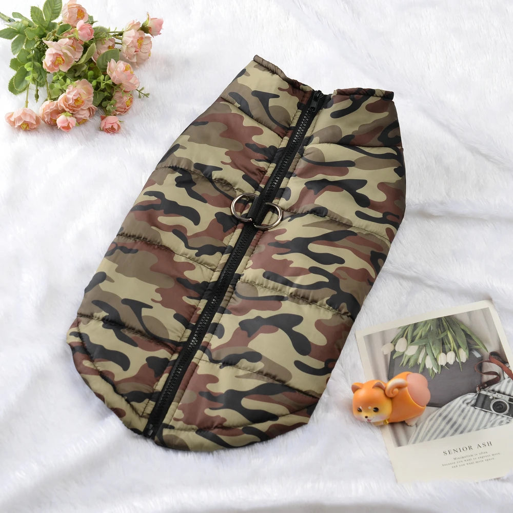 Camouflage Dog Clothes For Medium Large Dogs Waterproof