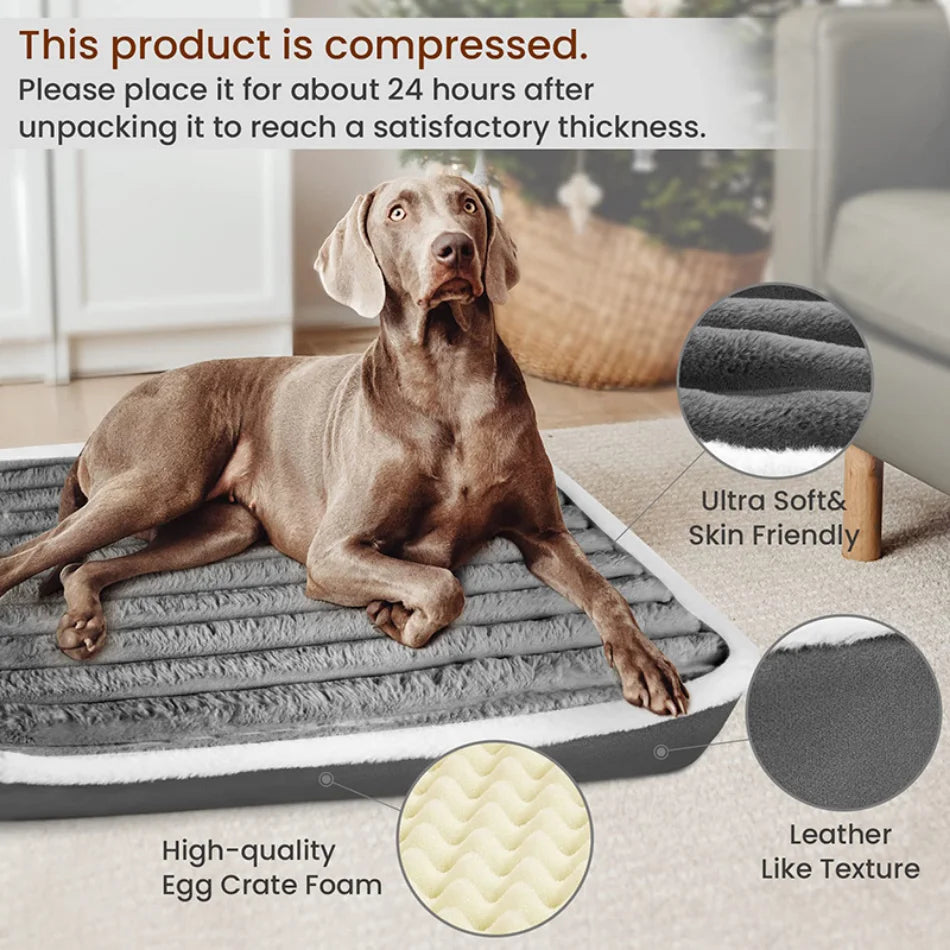 Dog Bed Removable Cover for Large Medium Small Dogs Machine Washable