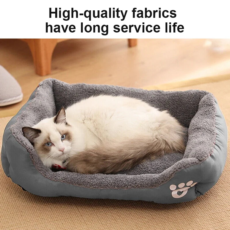 Dog Sofa Bed Large Square Plush Nest for Small Medium Dogs Pet Supplies